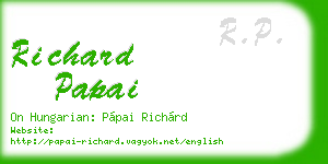 richard papai business card
