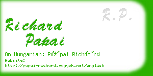 richard papai business card